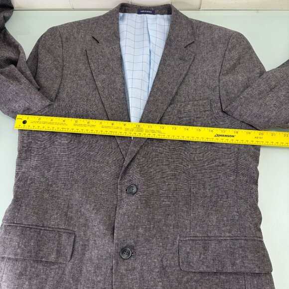 Stafford Blazer Sport Coat 38R Classic Fit Linen Cotton Blend Heather Gray - Picture 5 of 9